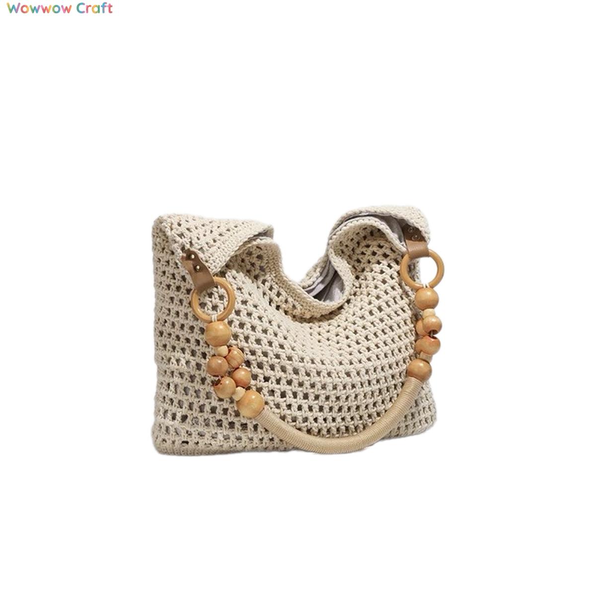 Shoulder Bags,Totes,Crochet Bags,Handmade crochet handbag with unique shoulder straps - Beach bag for seaside holiday